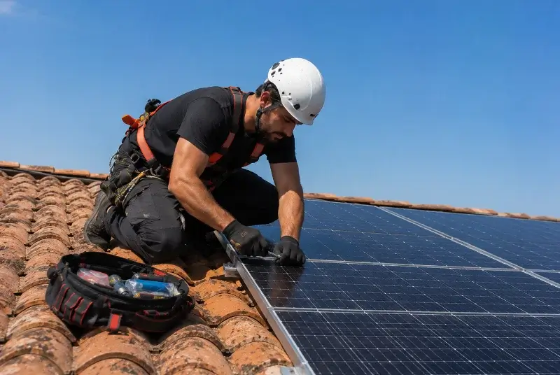 Maintenance et monitoring de panneaux solaires à Rivedoux-Plage
